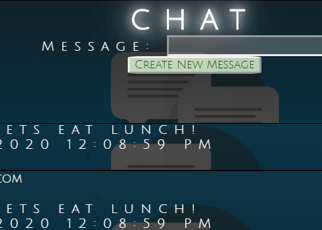 screenshot of social chat page